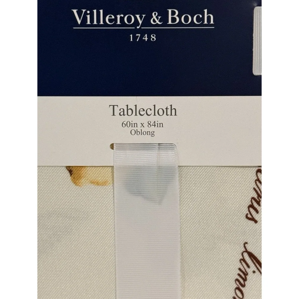 VILLEROY & BOCH Tablecloth 60 X 84FRENCH GARDEN VEGETABLES 100% POLYESTER NWT